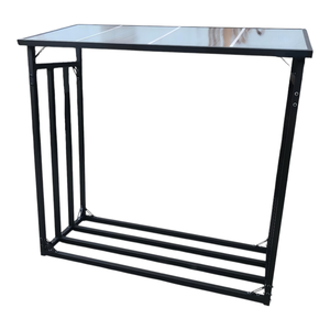 Porte-bûches résistant aux intempéries, grande capacité, acier robuste, structure stable, rangement pour <span class=keywords><strong>bois</strong></span>, foyer extérieur, patio, porte-bûches pour <span class=keywords><strong>bois</strong></span> <span class=keywords><strong>de</strong></span> <span class=keywords><strong>chauffage</strong></span> - Product Image 5