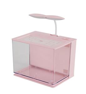 Petit <span class=keywords><strong>aquarium</strong></span> moderne en plastique transparent 7L Réservoir betta en verre écologique avec filtre et lumière LED pour la maison et le bureau - Product Image 2