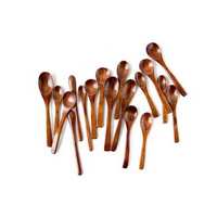Petite cuillère en bois personnalisée en gros pour soupe à la crème glacée yaourt pour technique de polissage de fête