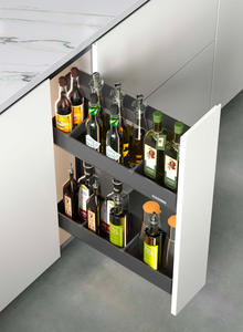Cesta extraíble de aluminio Goldmine de doble/triple nivel para especias, organizador de cajones con cierre suave para condimentos en gabinetes de cocina - Product Image 3