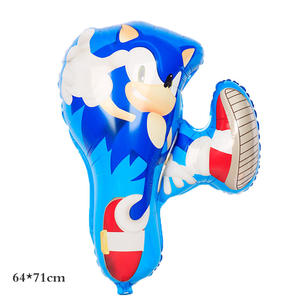 Hedgehog Stereo Sonic <span class=keywords><strong>Globo</strong></span> de película de aluminio Sonic Kid's Primer cumpleaños Arreglo <span class=keywords><strong>Globo</strong></span> de papel de aluminio - Product Image 4