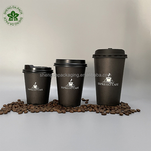 Tasses à café jetables en papier, imprimés de couleur turque, écologiques avec couvercles, pièces - Product Image 2