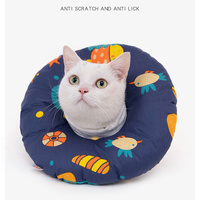 Collier élisabéthain pour chats chiens collier de récupération en cuir rembourré solide anti-morsure lécher chirurgie cicatrisation des plaies protecteur animal de compagnie