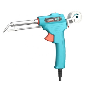 Pistolet à <span class=keywords><strong>souder</strong></span> portable 60W avec alimentation manuelle, <span class=keywords><strong>fer</strong></span> à <span class=keywords><strong>souder</strong></span> automatique à l'étain pour réparation électronique, PCB, bricolage, 110-240V - Product Image 1