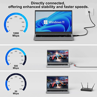 Cable Ethernet ZOGUO Slim USB 3.0 a RJ45, Trenzado de Aluminio, Alta Velocidad de 1Gbps para Laptop, Router, Tablet y Computadora