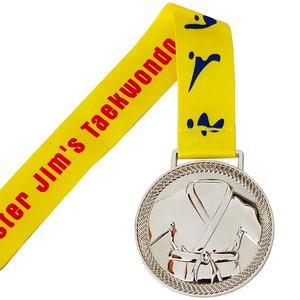 เหรียญเทควันโดทองคาราเต้เทควันโด <span class=keywords><strong>Kune</strong></span> <span class=keywords><strong>Do</strong></span> เหรียญกำหนดเองได้เหรียญรางวัลกีฬา3D เหรียญริบบิ้นโลหะ - Product Image 6