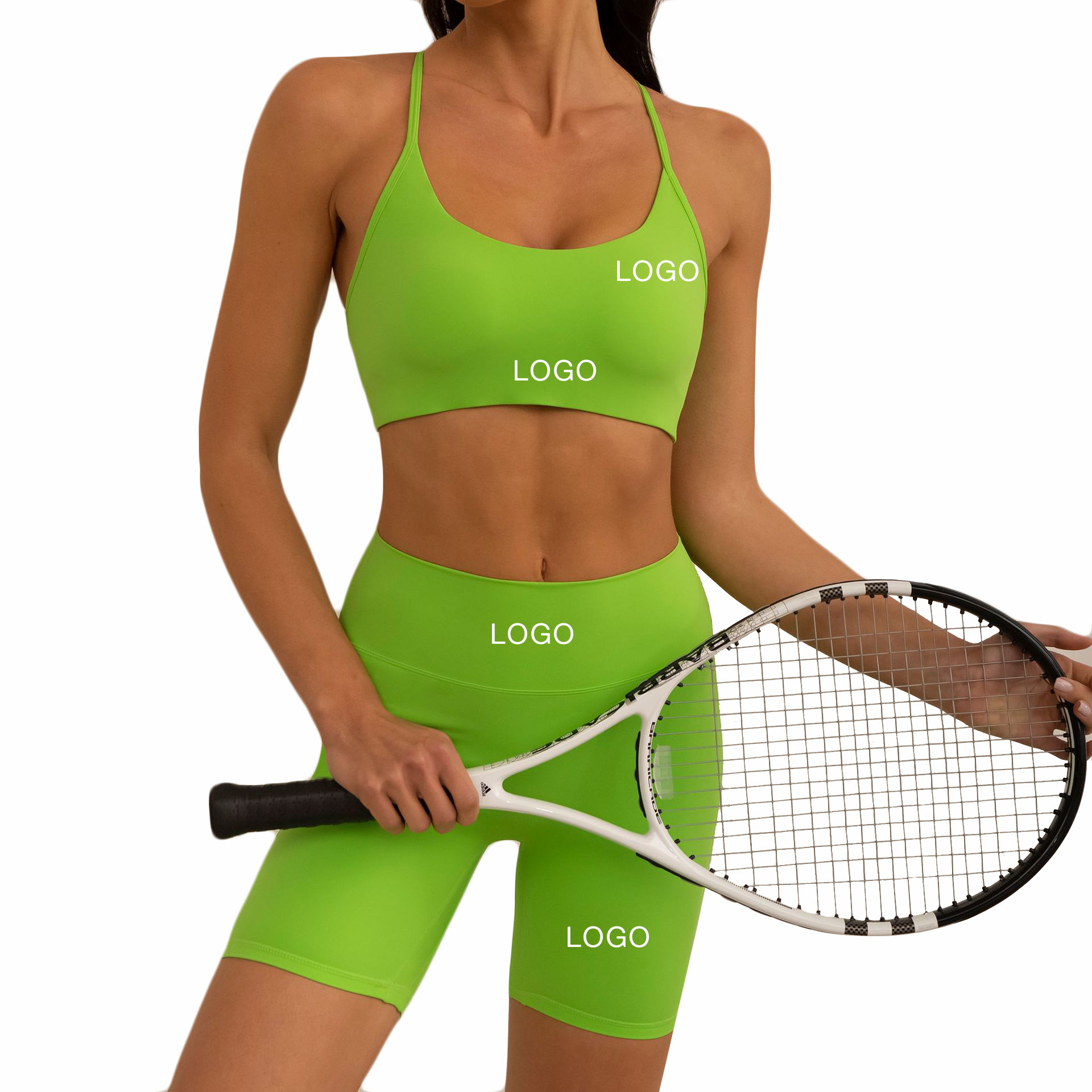 Wholesale Breathable Print Yoga Set Tight Sports Underwear Vest Type Thin Strap Beauty Back Wear Sports Bra Yoga Suit