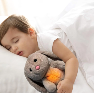 Nouveau lapin respirant câlin en peluche battement de coeur PP coton brodé couette <span class=keywords><strong>pour</strong></span> bébé musique éducation précoce sommeil apaisant - Product Image 5