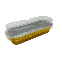 Barquette rectangulaire jetable en aluminium de 200 ml, résistante au four, pour mini-gâteaux, idéale pour la pâtisserie maison, écologique et de qualité alimentaire