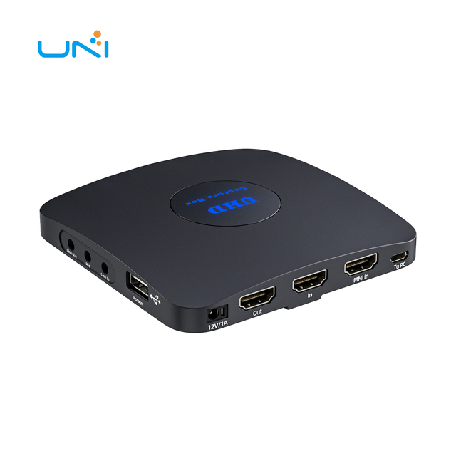 Unisheen UR300 4K30 FHD Recording HDMI VGA YPbPr AV Video Capture Portable Recorder Support OBS VMix VLC Potplayer Streaming