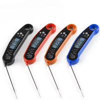 Thermomètre numérique de cuisine ménager, étanche, pliable, à lecture instantanée, pour viande, barbecue