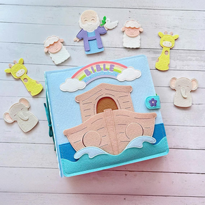 친환경 몬테소리 맞춤형 기본 기술 성경 종교 펠트북 교육용 장난감 어린이용 조용한 책 아기용 - Product Image 1