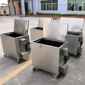 Limpiador de tanque de cocina comercial, calentador para limpieza de sartenes, 200L