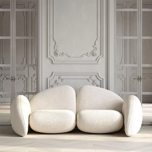 Sofá de Cuero PU de <span class=keywords><strong>Tres</strong></span> Plazas de Lujo Ligero Italiano, Estilo Retro, <span class=keywords><strong>en</strong></span> Línea Recta, para Sala de Estar de Apartamentos Pequeños, Resistente a Arañazos de Gatos - Product Image 4