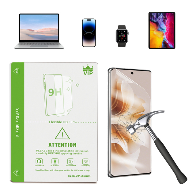 OEM 9H Anti Shatter Screen Guard Bubble Free Easy Installation Hydrogel Film 0.35*120*180mm Mobile Phone Laptop Screen Protector