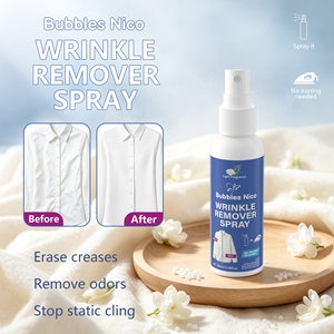 Spray Anti-Plis Marque Blanche, Adoucissant Textile, Rafraîchisseur, Sans Repassage, Éliminateur d'Odeurs, Antistatique <span class=keywords><strong>pour</strong></span> Vêtements, Vente en Gros OEM - Product Image 1
