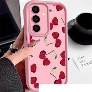 Coque de téléphone portable en TPU avec motif cerise rouge magnifique, style lentille en échelle, antichoc pour <span class=keywords><strong>Samsung</strong></span> A26 A32 A33 A34 A35 A36 A50 A51 - Product Image 4