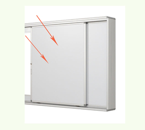 Ingebouwde 75 Inch <span class=keywords><strong>Whiteboard</strong></span> Extra Groot Droog Wisbord Magnetisch Wit Schrijven Horizontaal Schuifbord Voor School - Product Image 2