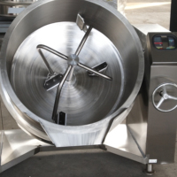 Chaudière à gaz industrielle à enveloppe chauffante avec mélangeur pour cuisson et braisage