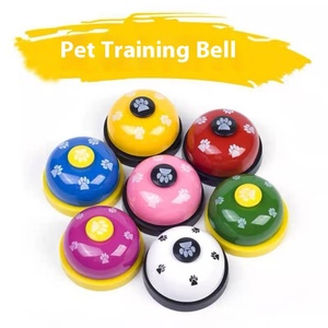 Campana de Metal Chapada en Oro para Mascotas, Clicker Divertido para Entrenamiento de Perros, Campana con Sonido, Juguete de Inteligencia con Tema Animal Navideño, Suministros de Entrenamiento para Perros y Gatos - Product Image 1