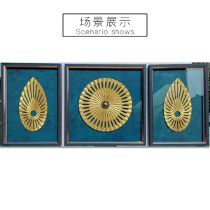 Ensemble d'accessoires de peinture décorative Hongzun : Feuilles de Ginkgo, feuilles de coquille de tortue, hippocampe, grande assiette ronde en MDF, moderne et simple - Product Image 5