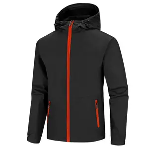 2021 giacca da corsa giacca tattica Soft Shell da uomo, giacca da pioggia impermeabile da lavoro Casual Softshell nero