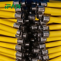 Tuyau de gaz en acier inoxydable IFAN en promotion, SS304, pour GPL, installation facile, connecteur de gaz naturel, tuyau de gaz ondulé