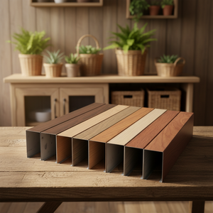 RD Alu Wood Effect <strong>Aluminum</strong> <strong>Profiles</strong> <strong>6061</strong> <strong>6063</strong> T5 T6 Wood Finish <strong>Aluminum</strong> Extrusion Custom Supplier - Product Image 1