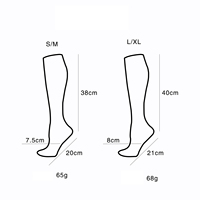 Chaussettes de compression graduée tricotées à séchage rapide, hauteur genou, pour la course, le voyage et le cyclisme, 7 paires, pour femmes et hommes - Fournisseur ODM