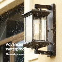 Lampe murale LED carrée étanche pour extérieur, lumière blanc chaud, base en aluminium, pour jardin/cour, éclairage décoratif, garantie de 2 ans