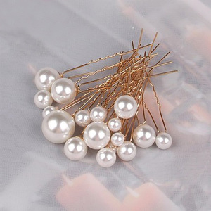 Ensemble d'épingles à cheveux en perles, fourchettes à cheveux en U pour <span class=keywords><strong>coiffure</strong></span> de mariée, accessoires de cheveux élégants pour femmes - Product Image 1