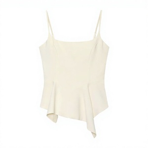 Spring/Summer 2026 New Women's <b>Vintage</b> <b>Tank</b> <b>Tops</b> Eco-Friendly Breathable 100% Polyester Versatile Short Skirt-Style - Product Image 2