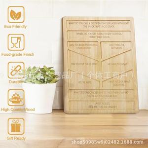 Home use square divided solid wood <b>tray</b>, creative and simple wooden biscuit <b>tray</b>, living room wooden cheese and <b>snack</b> <b>tray</b> - Product Image 1