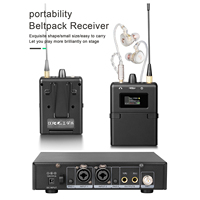 Système de monitoring intra-auriculaire sans fil UHF stéréo K24 professionnel de haute qualité pour la scène, l'enregistrement, la monitoring des batteurs, des chanteurs et des éclésions rythmiques