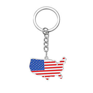 Tùy chỉnh 3D 2D quốc gia cờ Keychain logo kim loại Keyring USA cờ Mặt dây chuyền móc chìa khóa quyến rũ tùy chỉnh kim loại mềm men móc khóa - Product Image 4