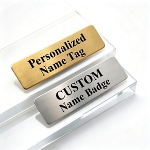 Placa de Identificación de Acero Inoxidable con Logotipo Personalizado Grabado, Placa de Metal de Aluminio para Decoración de Muebles Corporativos - Product Image 2