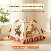 Lit de tente pour animaux de compagnie, imperméable, pliable, moderne, luxueux et mignon, avec coussin pour chats et chiens, respirant, pour une utilisation en extérieur et en intérieur