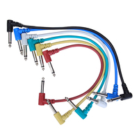 Câbles d'instruments audio mono de 20 cm en gros, câbles de pédale d'effet colorés, câbles de patch pour guitare, câbles d'effet pour guitare