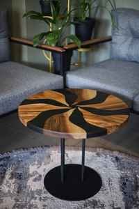 Resin And Wooden <b>Tables</b> Handmade From High Quality <b>Wood</b> With Beautiful Resin Accents Unique Design Durable Construction - Product Image 5