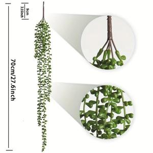 نباتات خضراء صناعية دموع محبي ديكور المنزل حبات بودا محاكاة النباتات الخضراء السقوف المعلقة الكروم البلاستيكية - Product Image 4