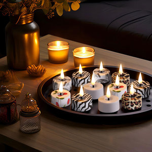 Mermei Của 3D Bất Ngọn Lửa Trắng Pin Hoạt Động LED Tea Light Set Của 12 Điều Khiển Từ Xa Cho Đám Cưới Sinh Nhật Giáng Sinh Trang Trí Nội Thất - Product Image 2