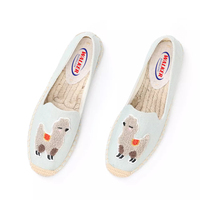 Chaussures plates en toile faites à la main pour dames Mules de pêcheur confortables avec bout rond et bouche peu profonde pour l'été et le printemps