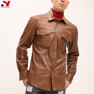 Camisas de Cuero Genuino Personalizadas al Por Mayor para Hombre Hechas en Pakistán, Bajo Costo, Precio Económico, Mejor Precio - Product Image 2