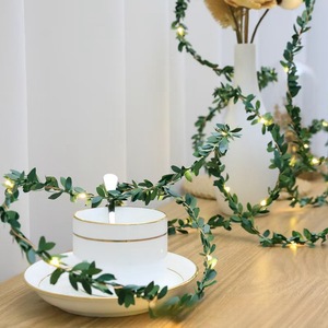 Nueva cadena de luces LED de alambre de cobre, luces de vid de hoja verde, árbol decorativo de Navidad, hoja envuelta, pequeña luz colorida - Product Image 4