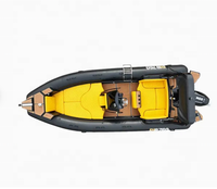 CE Chine 7.6m Gonflable 25ft Bateau Rigide Pvc Orca Hypalon Heavy Duty Fibre De Verre Coque De Pêche Transport Touristique Yacht Bateau