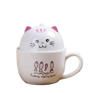 Симпатичные керамические кружки Kawaii в виде кота Plutus, кофейная кружка для влюбленных, подарок