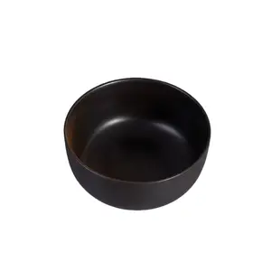Restaurant hot sale factory price Small Matt Black Shallow Ceramic Bowls