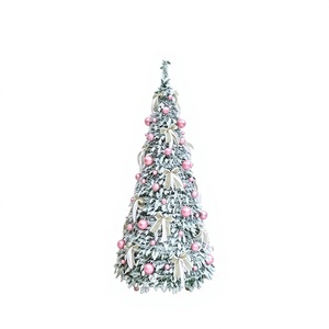 Árbol de Navidad Plegable Telescópico de PVC Verde de 180 cm con <span class=keywords><strong>200</strong></span> Luces LED, 8 Funciones, Cinta Decorativa Blanca Cálida y Fácil de Usar - Product Image 1