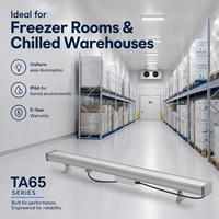 Éclairage LED Tri-proof pour Chambre Froide Industrielle, Sans Scintillement, Étanche IP66, Verre Trempé 4mm, Barre Linéaire, Garantie 5 Ans