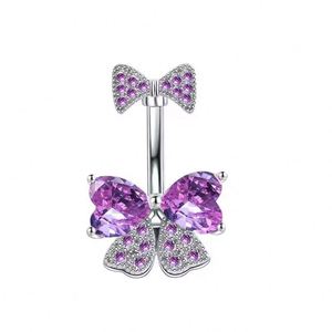 Pink Crown <b>Belly</b> <b>Button</b> Rings Jewelry Stainless Steel Heart Navel <b>Piercing</b> Barbell Crystal <b>Cute</b> <b>Belly</b> Rings Women Girls - Product Image 5